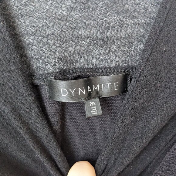 DYNAMITE Sheer Black Dress A-Line Size S Small 4 - Picture 4 of 7